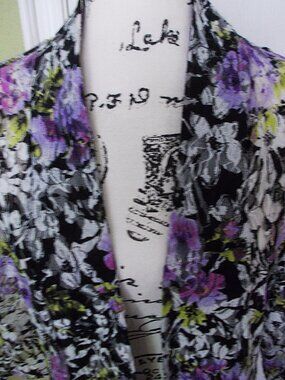 Drapers Studio Open Front Floral Sheer Top XL